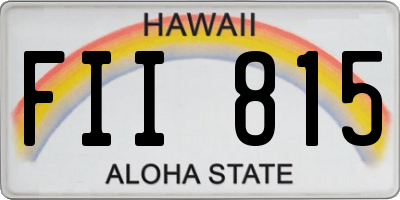 HI license plate FII815
