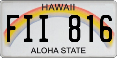 HI license plate FII816