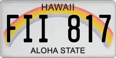 HI license plate FII817