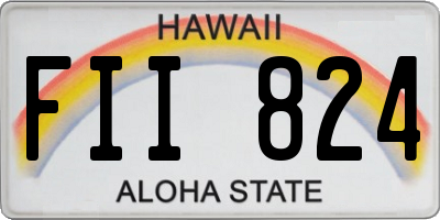 HI license plate FII824