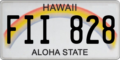 HI license plate FII828