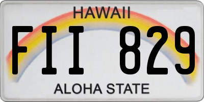 HI license plate FII829