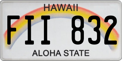 HI license plate FII832