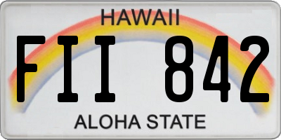 HI license plate FII842
