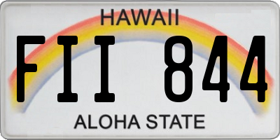 HI license plate FII844