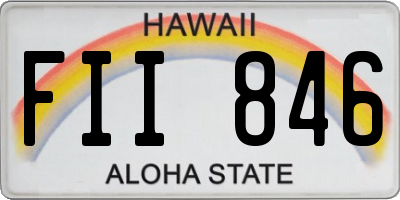 HI license plate FII846