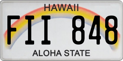 HI license plate FII848