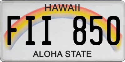 HI license plate FII850