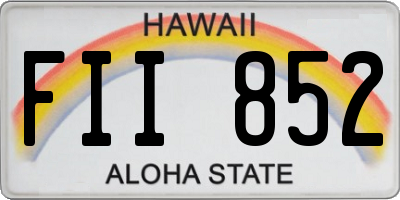 HI license plate FII852