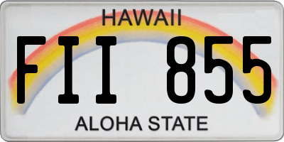 HI license plate FII855