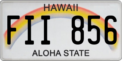 HI license plate FII856