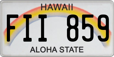 HI license plate FII859
