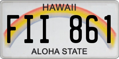 HI license plate FII861