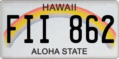 HI license plate FII862
