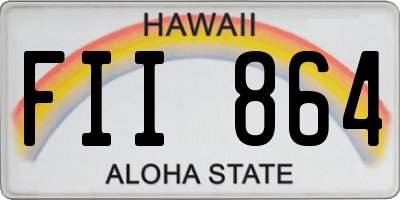 HI license plate FII864