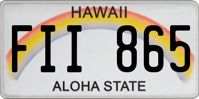 HI license plate FII865