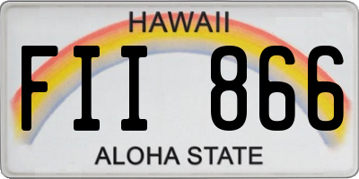 HI license plate FII866