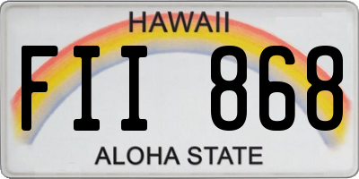 HI license plate FII868
