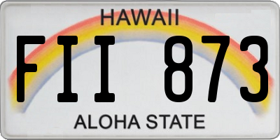 HI license plate FII873