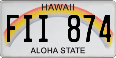 HI license plate FII874