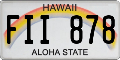 HI license plate FII878