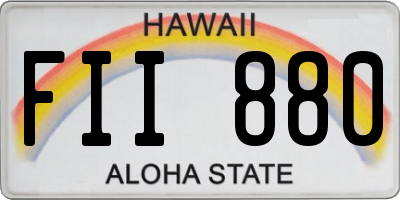 HI license plate FII880