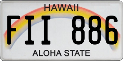 HI license plate FII886