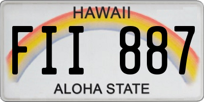 HI license plate FII887