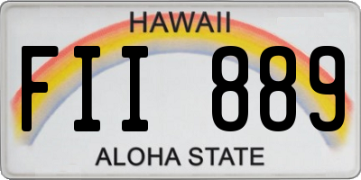 HI license plate FII889