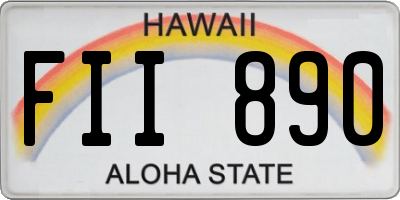 HI license plate FII890