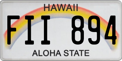 HI license plate FII894