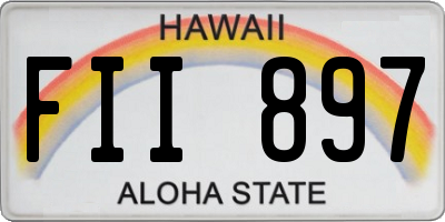 HI license plate FII897