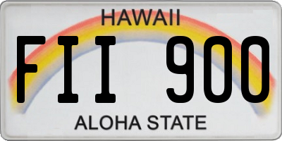HI license plate FII900