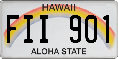 HI license plate FII901
