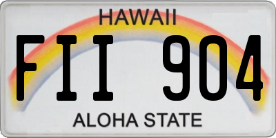 HI license plate FII904