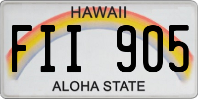 HI license plate FII905