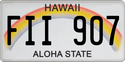 HI license plate FII907