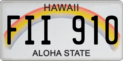 HI license plate FII910