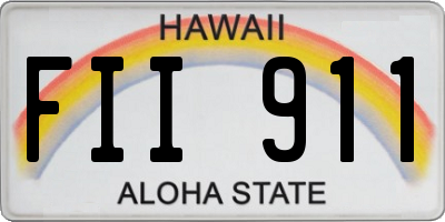 HI license plate FII911