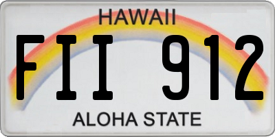 HI license plate FII912