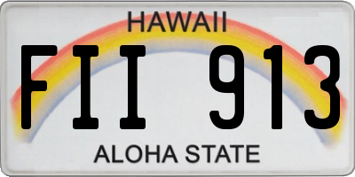 HI license plate FII913
