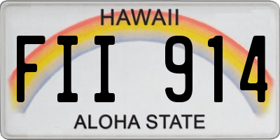 HI license plate FII914