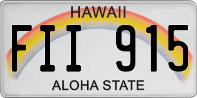 HI license plate FII915