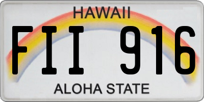 HI license plate FII916