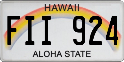 HI license plate FII924