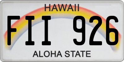 HI license plate FII926