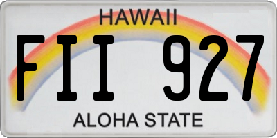HI license plate FII927