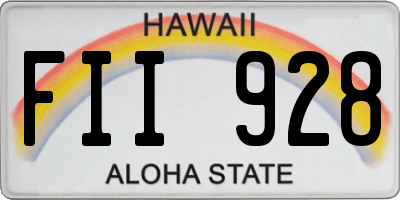 HI license plate FII928