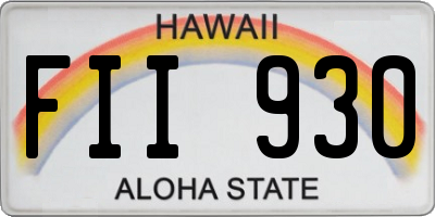 HI license plate FII930