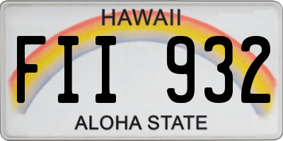 HI license plate FII932
